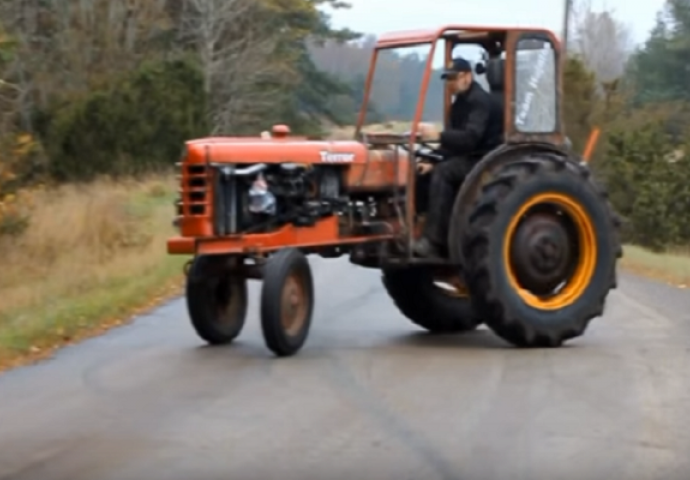 On je glavna faca u selu: Napravio najbrži traktor na kojem mu svi zavide (VIDEO)