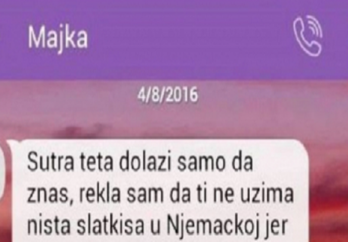 Stiže tetka iz Njemačke, a mama zabranila slatkiše zbog ovoga