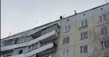 Pijani Rus se zapalio i skočio sa zgrade: Držao kameru i snimio HOROR! (UZNEMIRUJUĆI VIDEO)