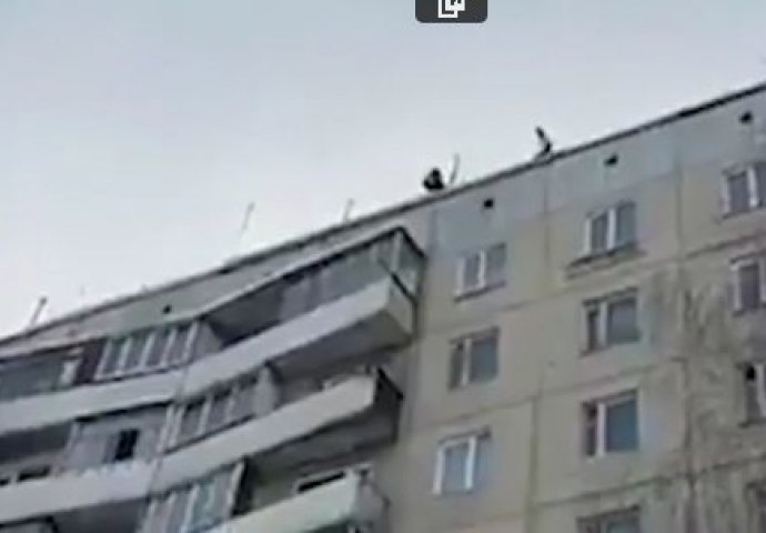 Pijani Rus se zapalio i skočio sa zgrade: Držao kameru i snimio HOROR! (UZNEMIRUJUĆI VIDEO)