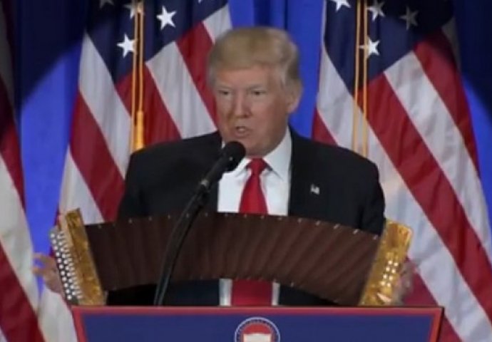 Trump kao harmonikaš: Ismijali predsjednika Amerike u urnebesnom videu! (VIDEO)