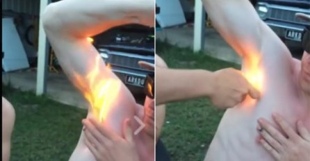 Stavio je dezodorans i upaljačem izazvao vatreni haos: Pazuh mu je gorio, na kraju ništa nije ostalo! (VIDEO)