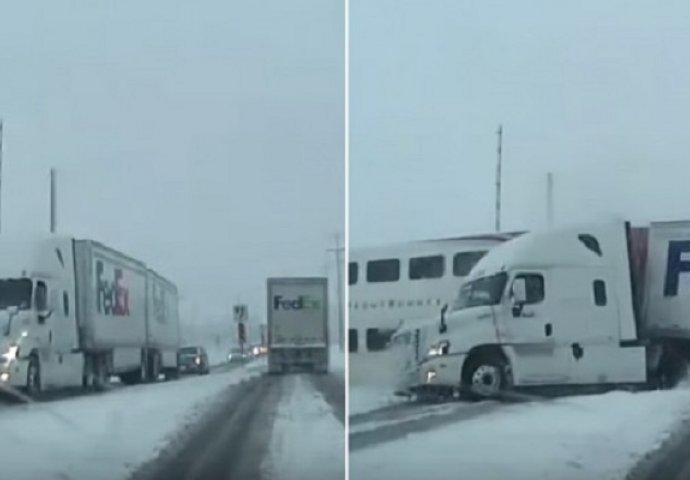  Jezivi snimak sudara: Putnički voz prepolovio kamion, rampa se nije spustila na vrijeme! (VIDEO)