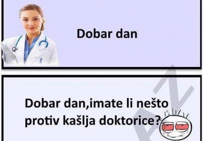 Buraz bi da mu doktorica nešto da protiv kašlja, ali nisu se najbolje razumjeli