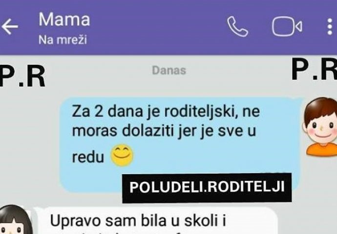 Ovog puta se neće izvući: Rekao mami da ne ide na roditeljski, a onda mu je stigla njena poruka!