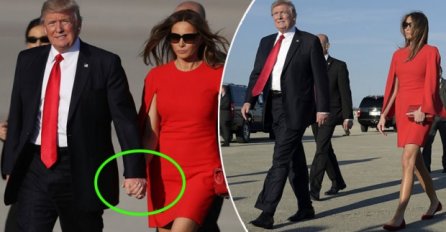 KAKVO JE OVO PONAŠANJE? Melanija je blistala u crvenoj haljini, ali Trump je uradio nešto što nije smio! (VIDEO)