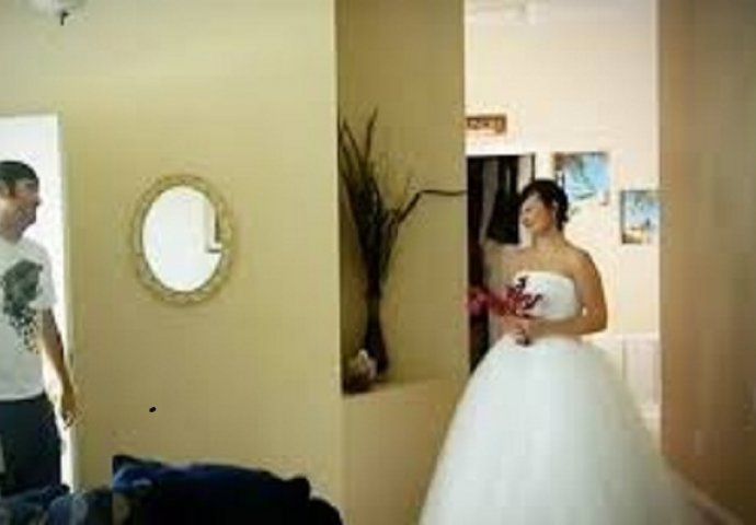 Neprocjenjivo: Dočekala je partnera u vjenčanici i izazvala sasvim neočekivanu reakciju (VIDEO)