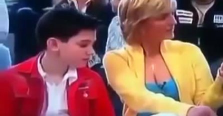 Dječak koji je pario oči nad grudima hrvatske pjevačice, do suza nasmijao holivudskog glumca! (VIDEO)