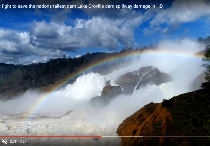 Spektakularni prizori: Puca najviša brana u SAD, evakuacija 188.000 ljudi (VIDEO HD)