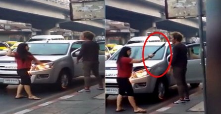 Žena našla pijanog muža na ulici pa ga naučila pameti mačetom (VIDEO)