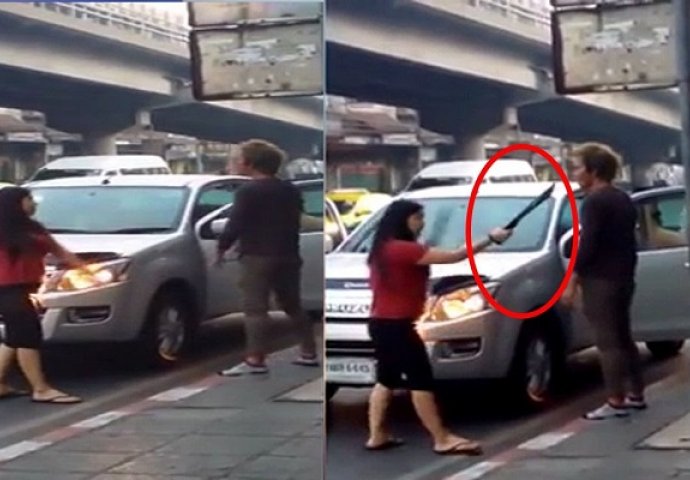Žena našla pijanog muža na ulici pa ga naučila pameti mačetom (VIDEO)