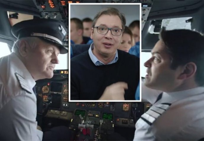 Piloti se tuku, avion pada, putnici vrište: Pogledajte Vučićev prvi spot u kampanji za predsjednika (VIDEO)