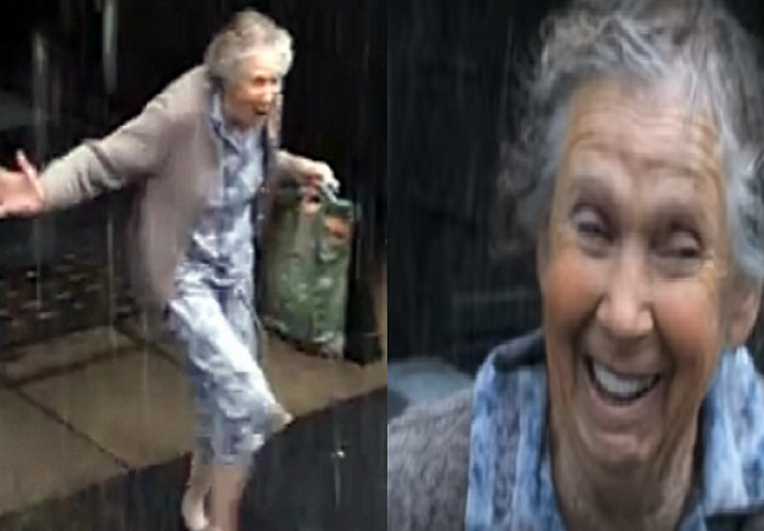Ova baka je sretna trčala po kiši a razlog je pomalo  tužan i nosi važnu poruku koja nam svima može biti motivacija (VIDEO)