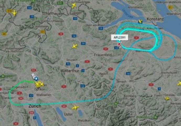 PANIKA NA NEBU: Putnički avion do Moskve IZNENADA vraćen u Cirih! 