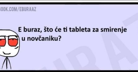 Buraz nosi tablete u novčaniku iz jednog prostog razloga 