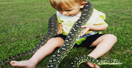  Jednogodišnjak  obožava da hvata zmije i igra se s njima (FOTO)