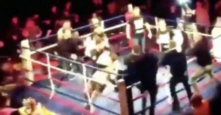 Gledalac uletio u ring tokom meča, a onda je nastao pravi HAOS (VIDEO)