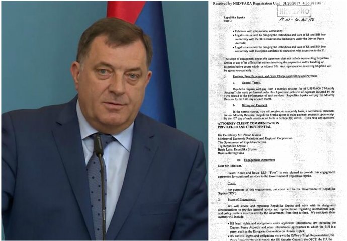 EKSKLUZIVNO Otkrivamo dokument o lobiranju za RS u AMERICI: Za ovo je Dodik samo jednoj kompaniji platio više od 6,5 miliona dolara!