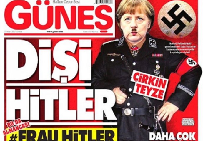 ANGELA KAO HITLER: Kancelarka sa brčićima u nacističkoj uniformi na naslovnici turskih novina (FOTO & VIDEO)