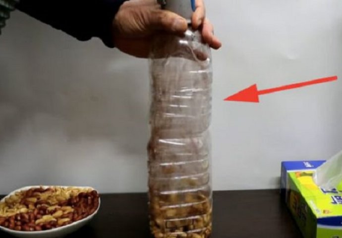 Stavio je kikiriki u plastičnu flašu i na nju spojio usisavač, ovaj trik će vas oduševiti (VIDEO)