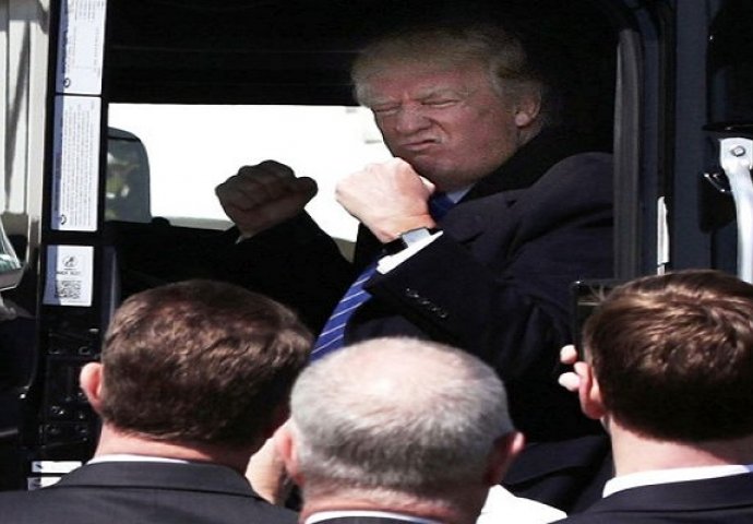Donald Trump sjeo u kamion - ruganje ne prestaje