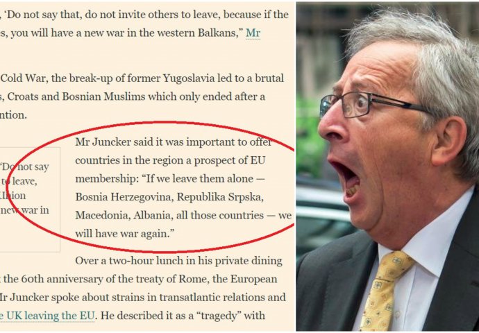 Šokantno neznanje ili NEVJEROVATAN GAF: Predsjednik Evropske komisije Juncker nazvao RS DRŽAVOM!?
