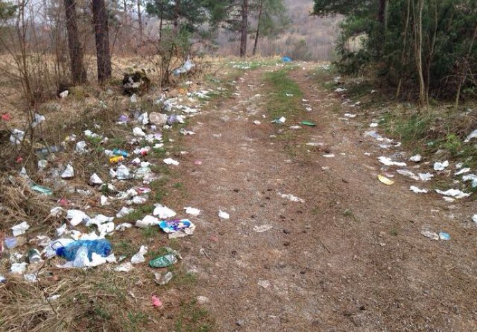 Patrola portala Novi.ba: SRAMOTNO Pogledajte gomile smeća na izletištu kod Sarajeva - umjesto behara, drveće "KRASE" PLASTIČNE BOCE!