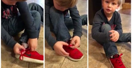 Petogodišnji dječak demonstrirao svoju metodu vezanja pertli koja zaista funkcioniše (VIDEO)