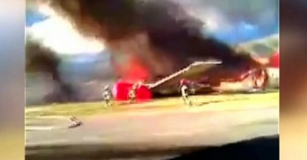 DRAMA NA AERODROMU: U plamenu avion sa 140 putnika (VIDEO)