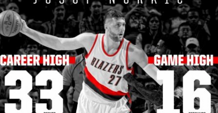 "Bosanska zvijer" i niko drugi: Nurkić oborio rekord Portlanda star 47 godina (VIDEO)