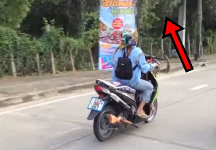 Snimao je djevojku kako se vozi na motoru, no nije očekivao da će snimiti i ovo (VIDEO)