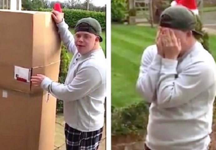 Dječak sa Downovim sindromom otvorio paket i nije mogao vjerovati šta se nalazi unutra (VIDEO)