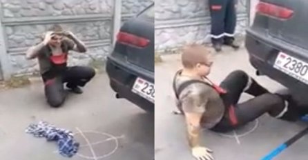 Smijeh do suza: Nećete vjerovati kako je pokušao očistiti auspuh na autu (VIDEO)