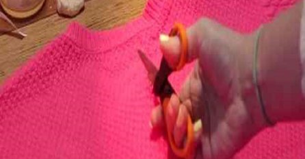 Isjekla je svoj stari džemper po sredini: Kada vidite šta je napravila, uradit ćete isto (VIDEO)
