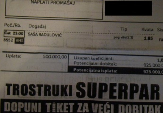 NAJVEĆI GUBITNIK IZBORA: Uplatio pola miliona na Sašu Radulovića!