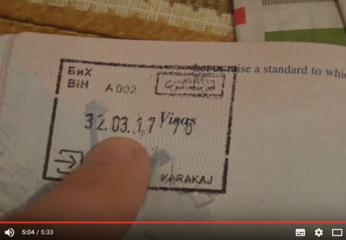 NEVJEROVATNO: Bh. graničari na Karakaju Amerikancu u pasoš utisnuli pečat sa NEPOSTOJEĆIM DATUMOM - 32. mart 2017.!?