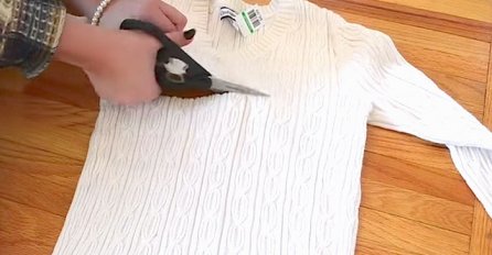Presjekla je stari džemper na pola, a ono što je napravila naprosto ostavlja bez daha (VIDEO)