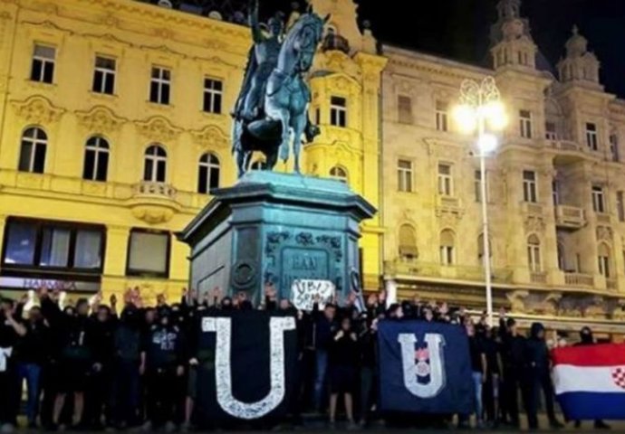 Šta se događa u ZAGREBU: Ustaše se POSTROJILE NA TRGU BANA JELAČIĆA, a pogledajte kako je policija reagirala!