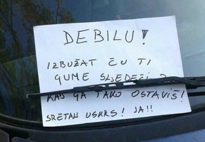 Poruka bijesnog Splićanina bahatom vozaču postala hit na internetu