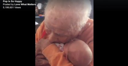  MOŽE LI LJEPŠE OD OVOGA?: Susret 105-godišnjaka i bebe stare tek pet dana dirnut će vas do suza