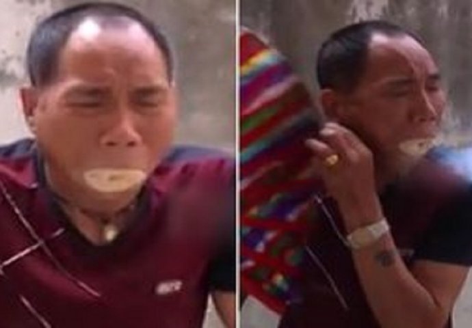 Ovaj Kinez nagurao je puna usta piljevine: Kada vidite šta će uraditi na 0:48 ostat ćete bez teksta! (VIDEO)