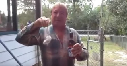 Stavio je miša na pivsku flašu a onda je digao visoko u vazduh: Kada vidite razlog, ostat ćete bez komentara! (VIDEO)