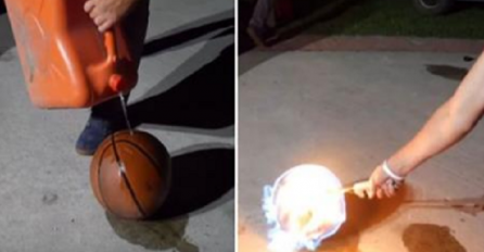 Polio je košarkašku loptu benzinom, a onda je zapalio: Kada vidite šta je sljedeće uradio, past ćete sa stolice (VIDEO)
