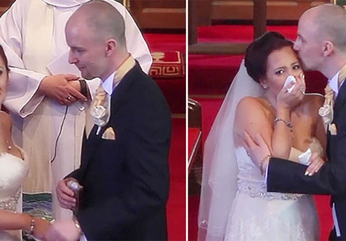 Mladoženja zaustavio vjenčanje i rekao mladenki da se okrene: Čekajte dok vidite izraz njenog lica! (VIDEO)