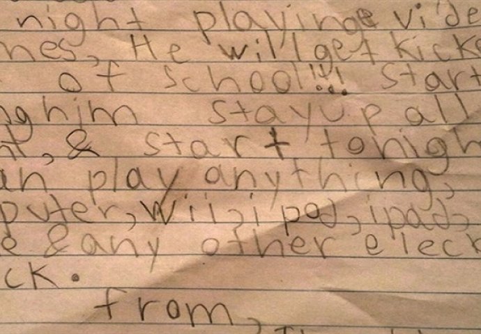 Sedmogodišnjak donio doma najbolju poruku iz škole ikad