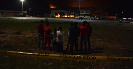 NAKON ŠTO JE IZGORIO DO TEMELJA: Završen uviđaj nakon požara u tržnom centru Bingo u Mostaru!