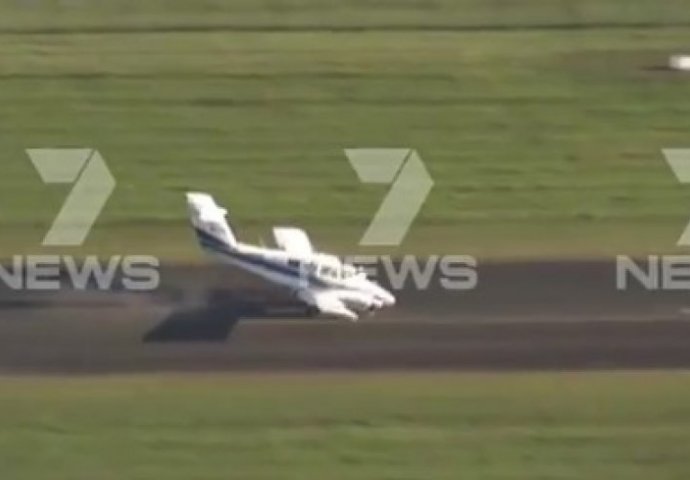 PUKOM SREĆOM PREŽIVIO: Pilotu zakazala oprema, dotakao pistu i zakucao se na nos! (VIDEO)