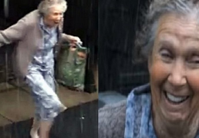 Ova baka je sretna trčala po kiši a razlog je pomalo tužan i nosi poruku koja nam svima može biti motivacija (VIDEO)