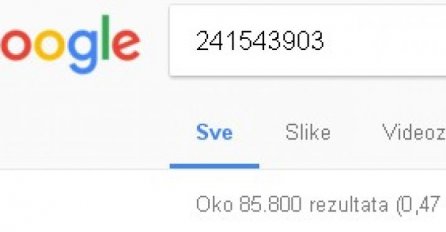 NEVJEROVATNO: Šta se dogodi kada na Googleu ukucate broj 241543903?