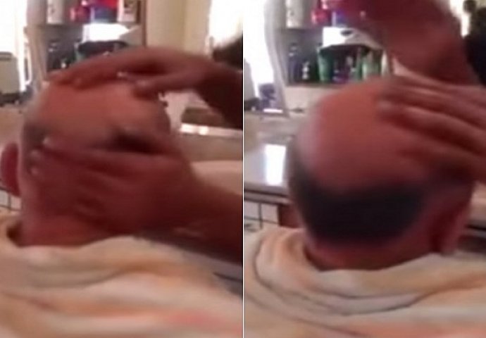 Nismo sigurni da li je frizer, masaža ili lijek za ćelavost, ali zbog ovog lupanja po glavi ćete se valjati od smijeha (VIDEO)